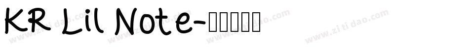 KR Lil Note字体转换